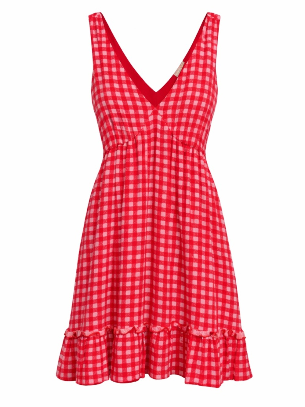 Gianni Bini Red and White Gingham Mini Dress